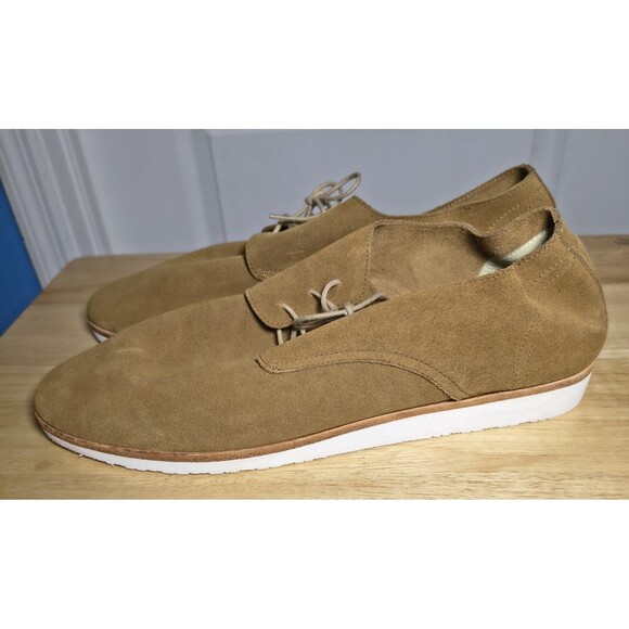 NISOLO Mens Tan Suede Lightweight Derby Shoes Lace Up Casual Dress Shoes Size 12 main image 8